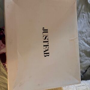 Brand New still in box JustFab Brown Strappy Heel with Tan Sole